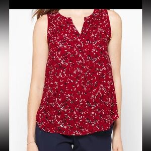 Women's Red Floral Sleeveless Top stitch fix 41 Hawthorn